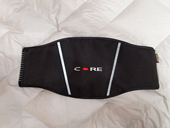 Photograph of Core rebrand of Gerbing kidney (back wrap) warming belt.